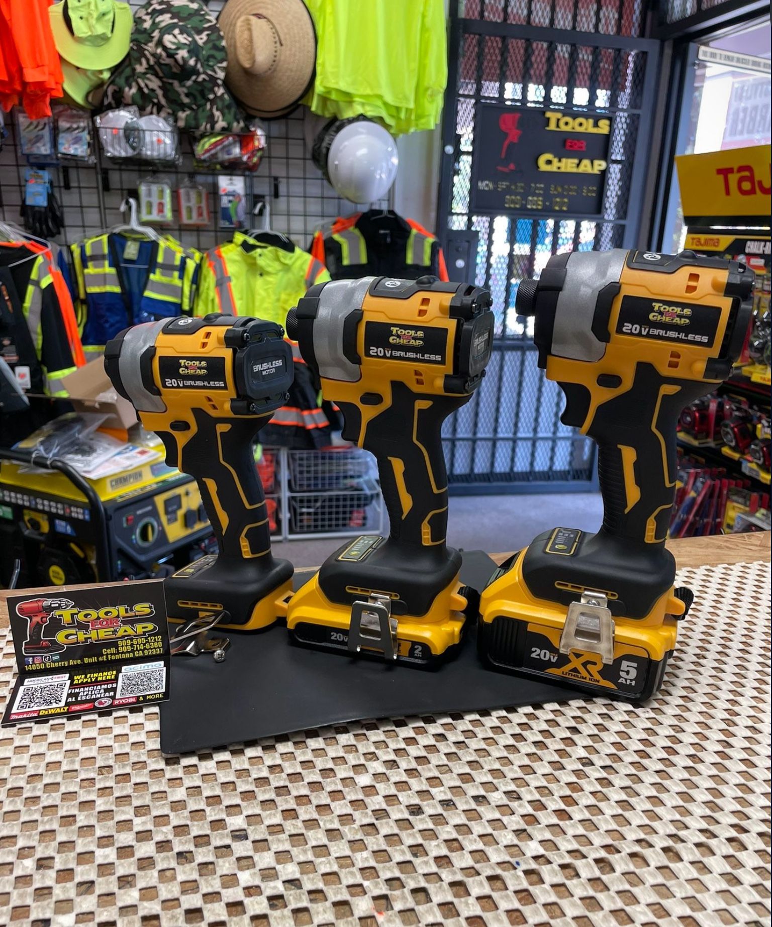 TFC Cordless Brushless Impact Driver 3 Speed (Tool Only)(compatible w/ DEWALT 20v Batteries $69 EACH