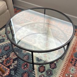 Tempered Glass circular Coffee Table