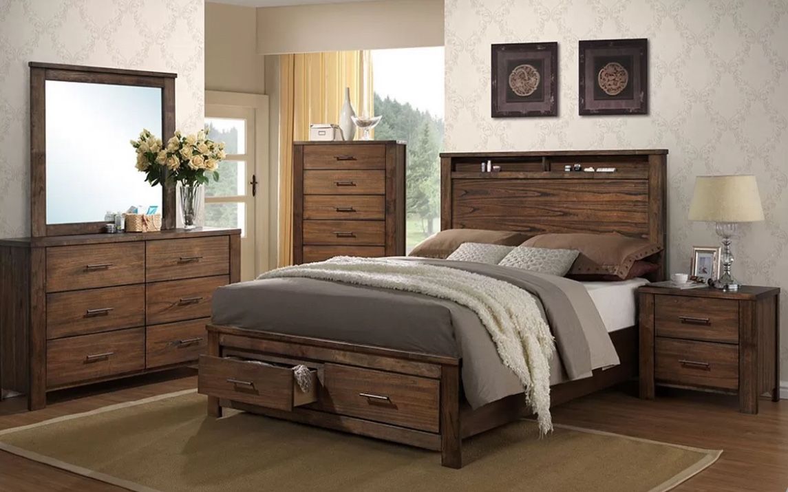 Queen Bed With Mattress 