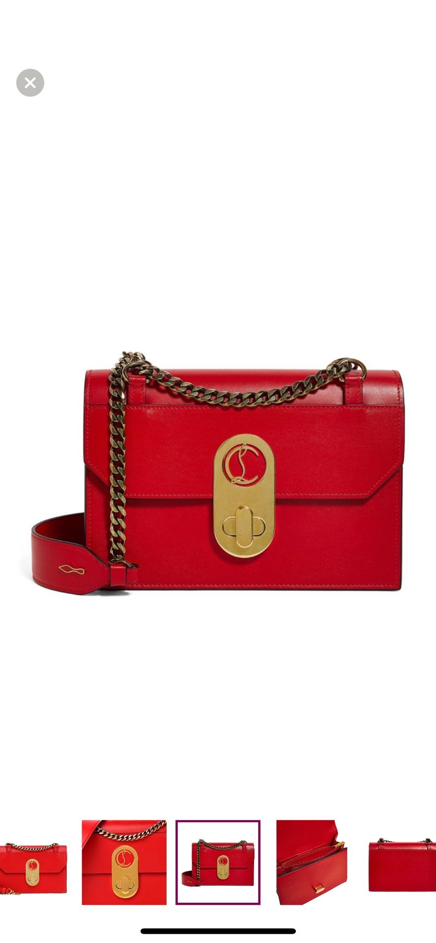 Christian louboutin red elisa bag