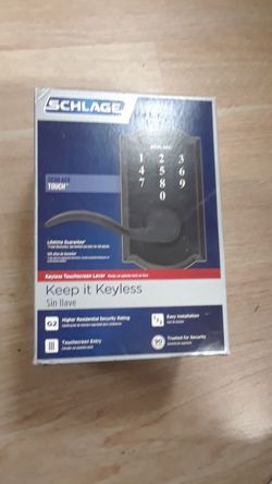 Schlage Lock Keyless Touch screen lever.