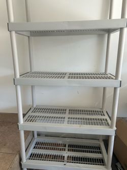 4-Tier Plastic Storage Shelving Unit
