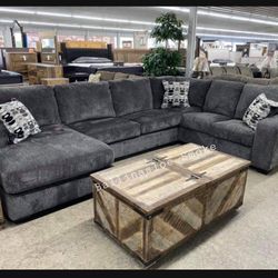 Dark Smoke  Huge Sectional | Living Room💥 Delivery Available ✅