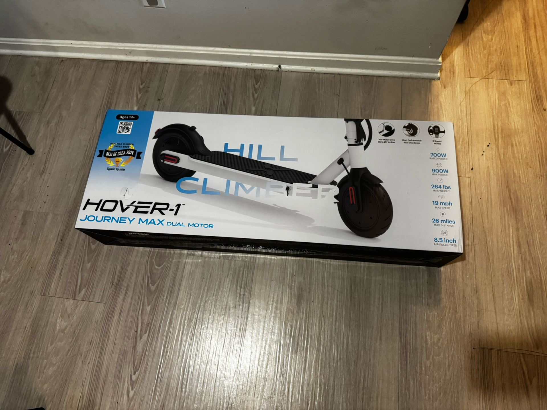 🎄🎅🏻NEW UNOPENED Hover 1 Journey Max 700W White E Scooter 🛴