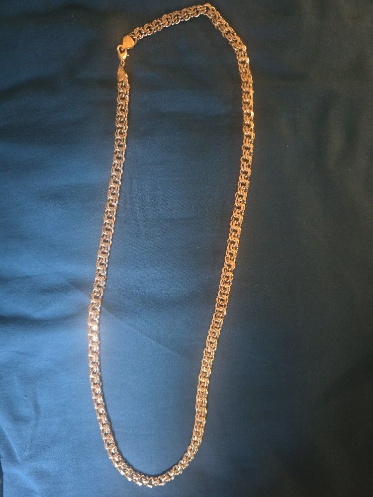 Gold Plated Chino Link Chain 8mm 24" 