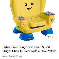 Fisher-Price Laugh and Learn Smart Stages Chair Musical Toddler Toy, Yellow