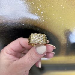 14k RING MEN CZ 
