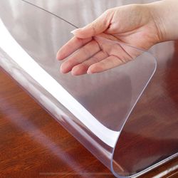 New Clear Table Cover Protector 2mm Thick 40 x 78 Inch Table Protector for Dining Room Table, Dining Table Cover Protector, Plastic Table Cover, 