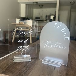 Wedding Table Numbers 1-19