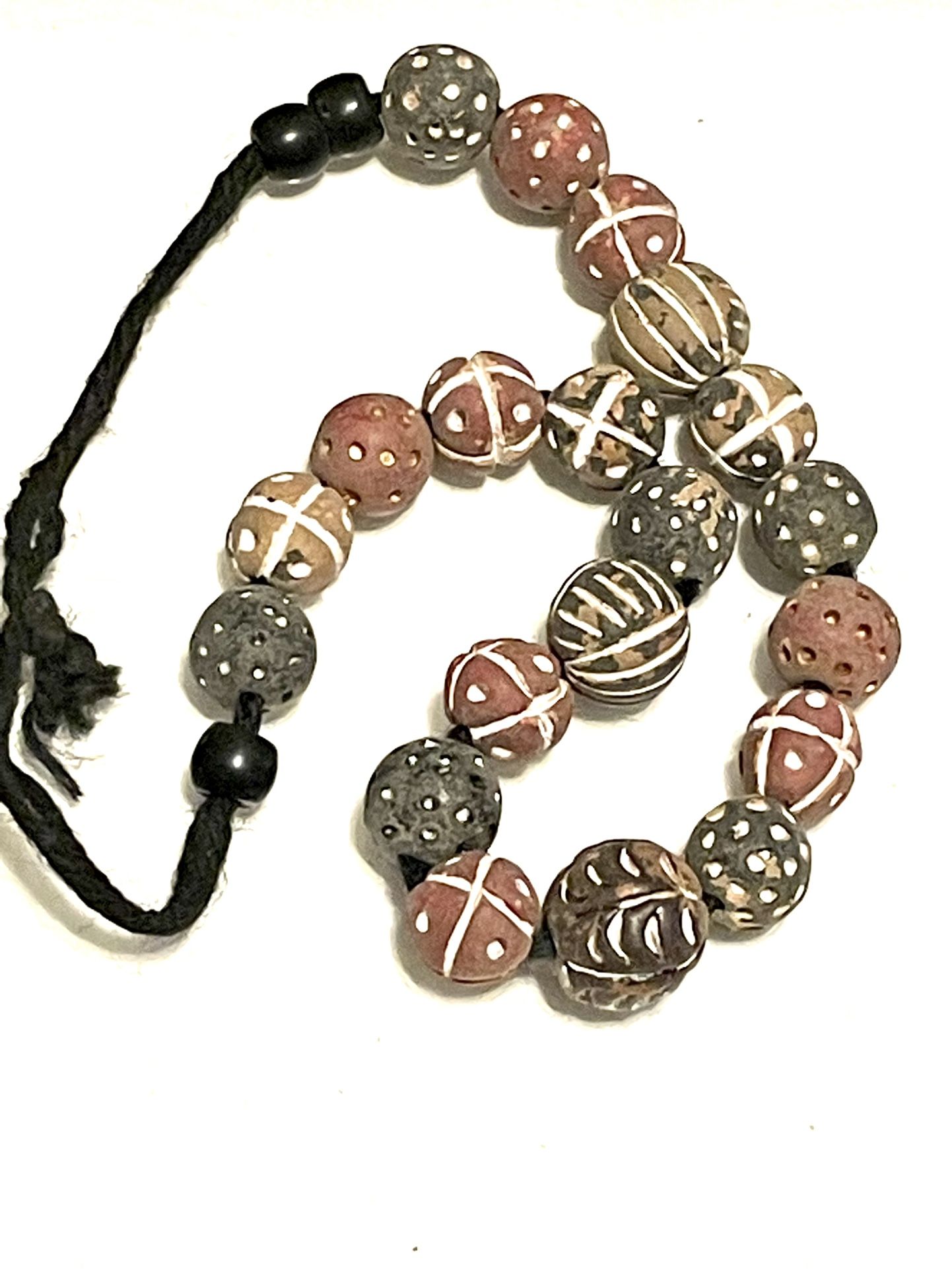 Strand Of 20 African Terracotta Beads