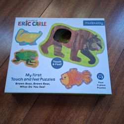 Eric Carle Touch & Feel Puzzles (Four 3-Piece Puzzles)
