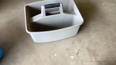 Gray Plastic Caddy with Handle