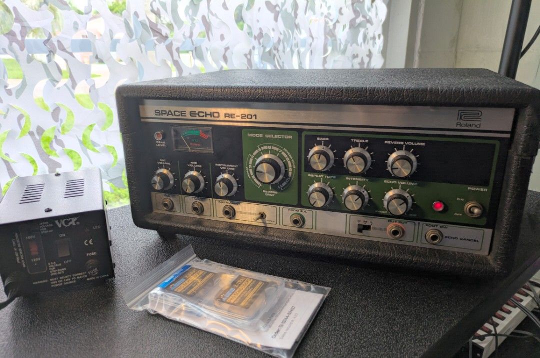 Roland Space Echo Re 201 + StepDown transformer + Xtra Tape Loops