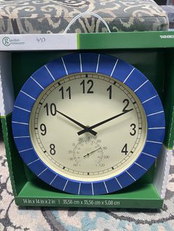 Outdoor Clock and Thermometer