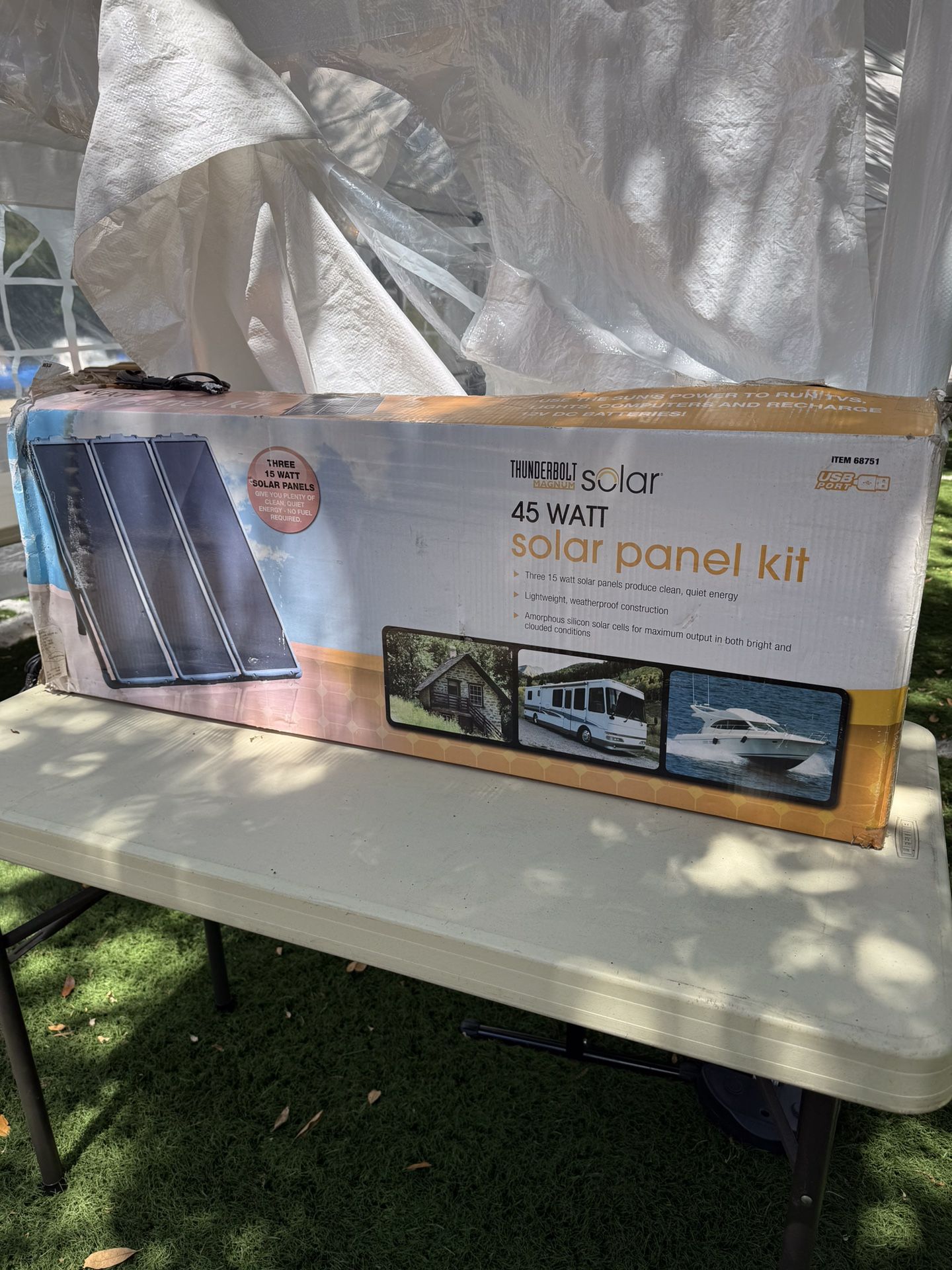 Thunderbolt 45 Watt Solar Power Kit - NIB #68751
