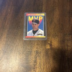 Will Clark 1989 Donruss MVP Card With Error