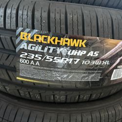 235/55/17 BLACKHAWK Single NEW TIRE