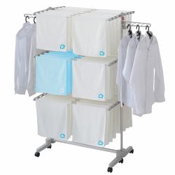 Brand New Doleefun Foldable Laundry Drying Rack with wheels 48 drying rods
