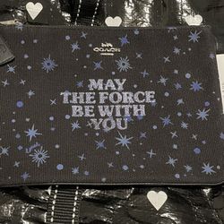 NWT COACH X STAR WARS LARGE MAY THE FORCE BE WITH YOU WRISTLET