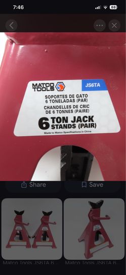 matco  jack stands  pair 6 ton