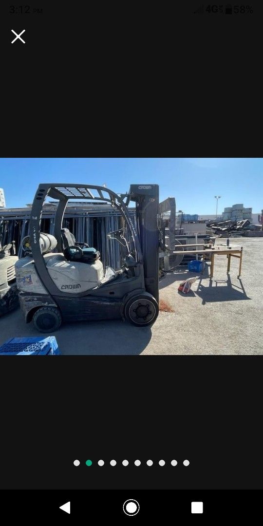 $6500 Crown Forklift C5-1000 50. 5k Triple Mast