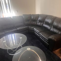 leather cushion couch