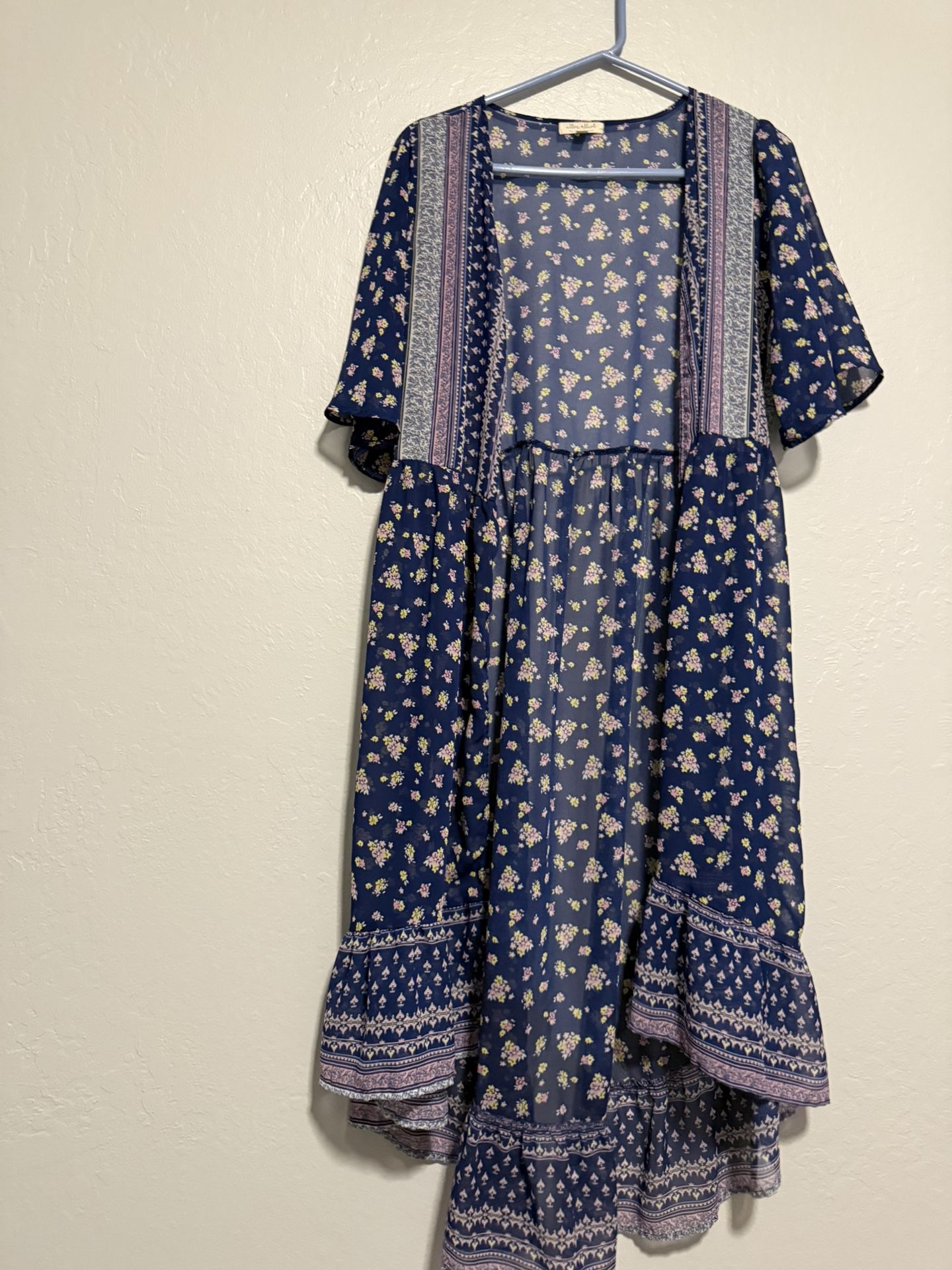 anthropologie sheer long pareo poncho