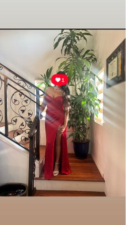 Red formal dress