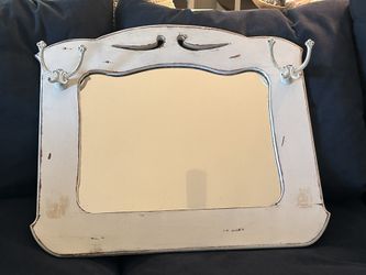 Vintage Mirror With Hooks