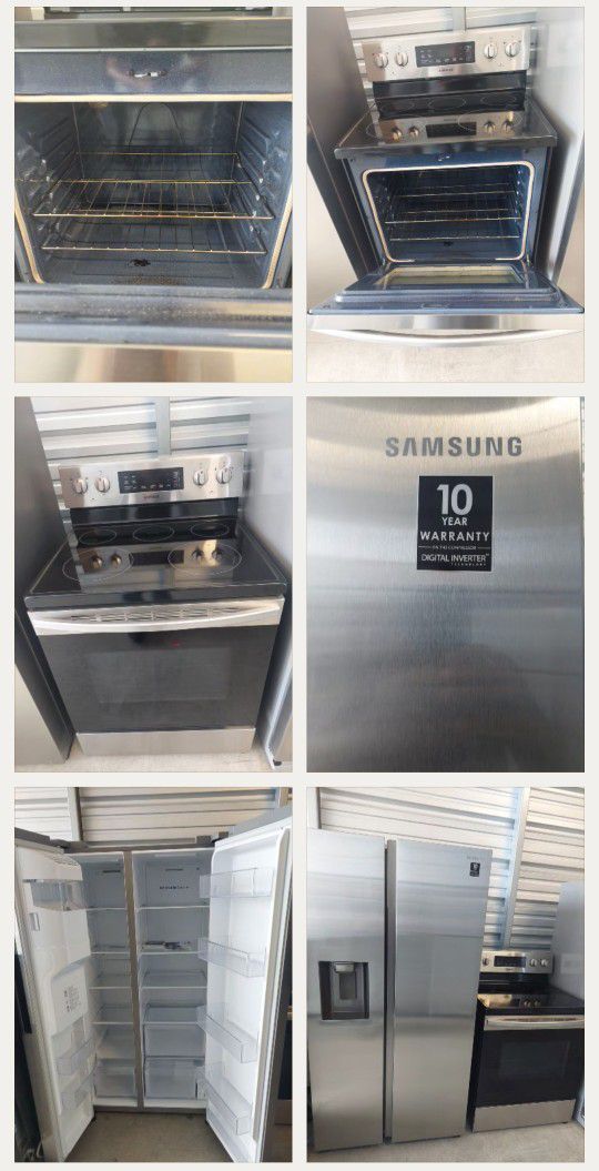 $2K *Samsung 4 Pc Stainless Steel Side By Side 2021 ALL Matching 
