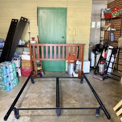 Queen Metal Bed frame and headboard