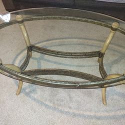 Glass Coffee Table   30x48 by 19H.