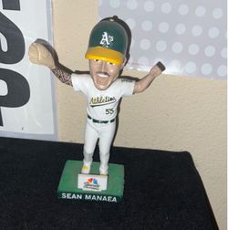 Oakland A’s NO-HITTER SEAN MANAEA  OAKLAND ATHLETICS BOBBLEHEAD A’S 2018 Oakland Coliseum Edition in excellent condition