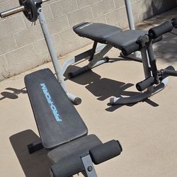 Used Weight Set with 2 Benches + 2x 25 lb Weights – Good Condition – Pickup Only