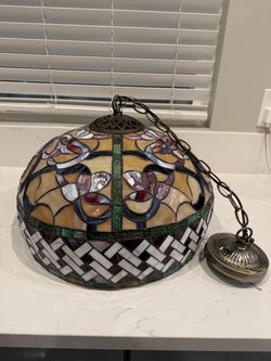 Tiffany-Style Stained Glass Swag Pendant Light
