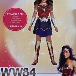 Wonder Woman Girls Costume Size M 8-10