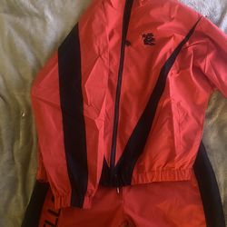 Red black hellstar track suit