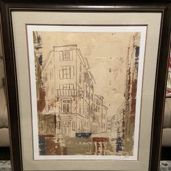 Large Bassett fine Art Signed Framed Print - Ethan Harper ‘Streets Of Downtown’