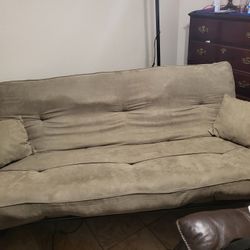 Olive green futon/ sofa bed
