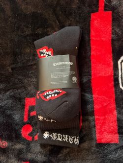 Black chrome heart socks Brand New