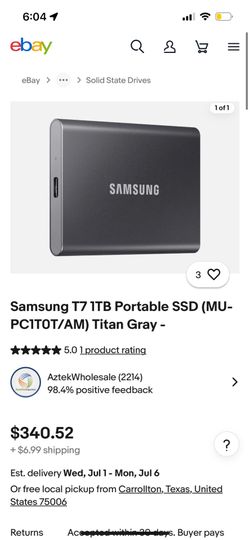 Samsung portable SSD. T7