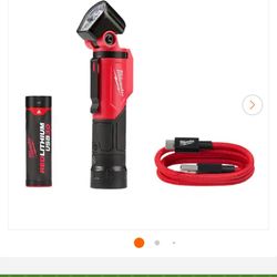 Milwaukee 500 Lumens LED Pivoting REDLITHIUM USB Flashlight