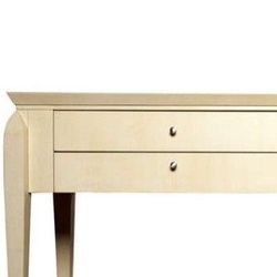 Hickory White Console Table With 4 Drawers, In Ivory Color 