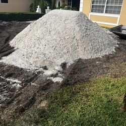 Limerock Gravel Paver Sand Dirt Fill Top Soil Bobcact Excavator Dump Truck