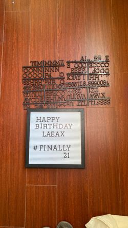 Black & White Letter Board with Letters & Symbols