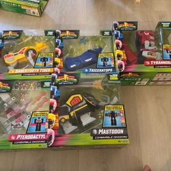 Mighty Morphin Power Rangers Re-Ignition Combinable Megazord All 5 Zords CIB New