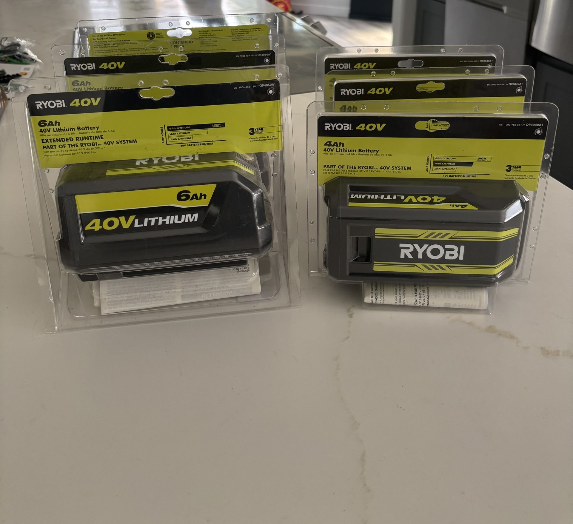New RYOBI Lithium-Ion Ah Battery 40v