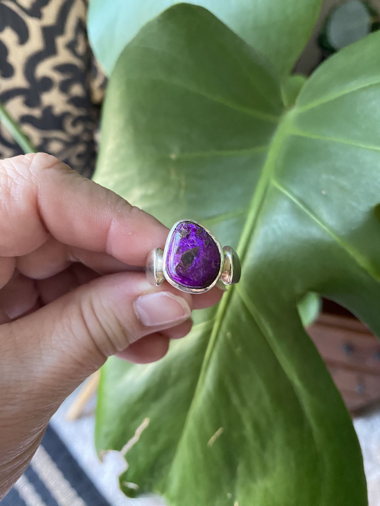 Sterling Silver Sugilite Ring 