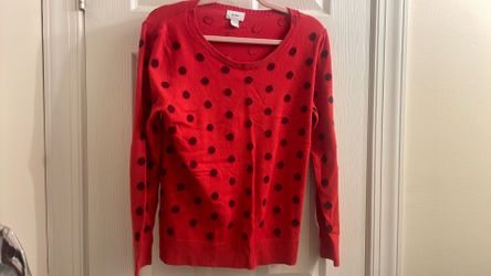 Women’s Polkadot Sweater - L - Red