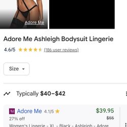 Adore Me Ashleigh Bodysuit Lingerie
